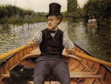  fiesta Pintura - Fiesta en barco Gustave Caillebotte